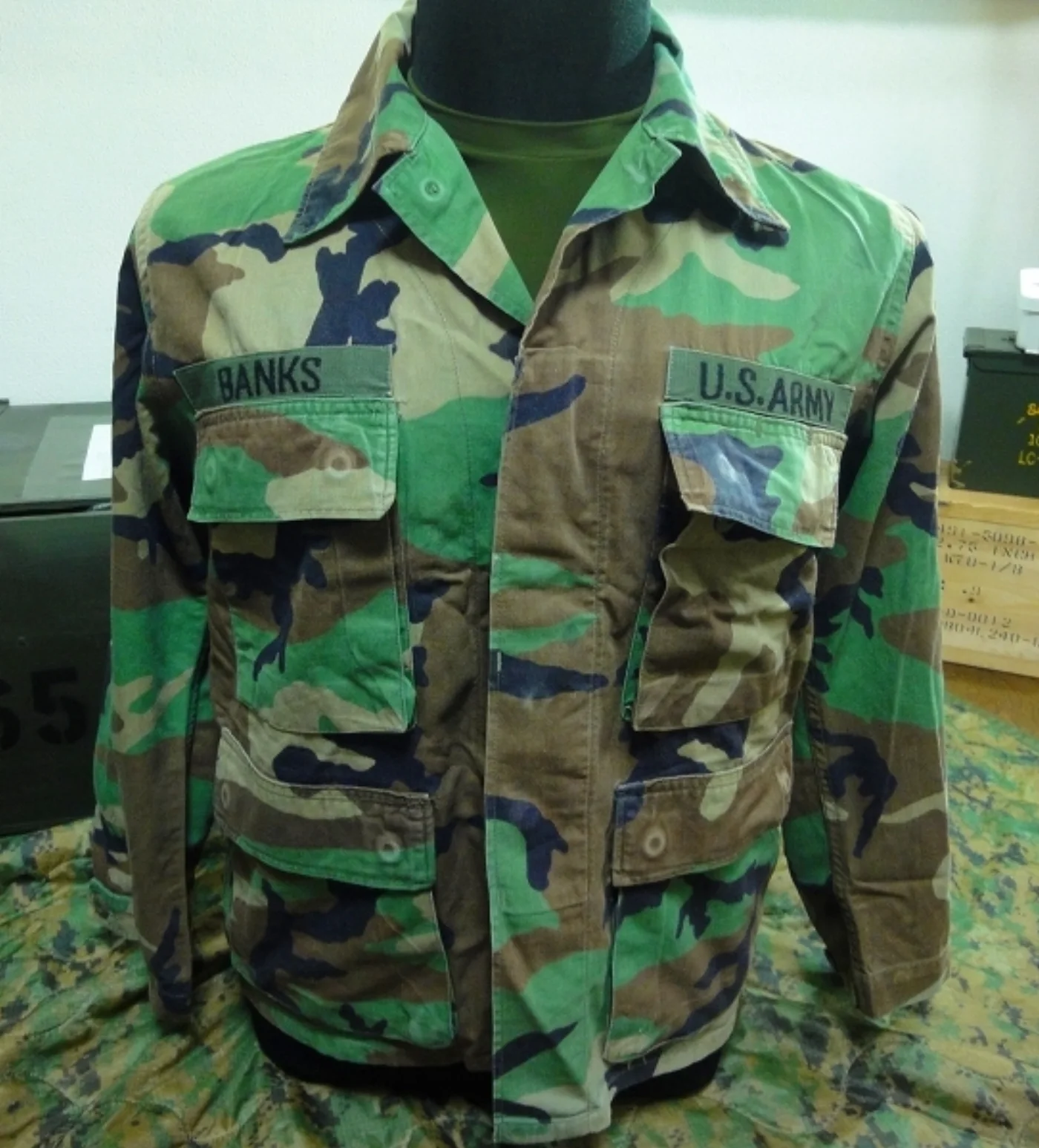 ミリタリーショップ 南国百貨店.COM|沖縄 U.S.ARMY 迷彩服 S-S ワッペン付き [ZZZ Q-1852] 記録写真2