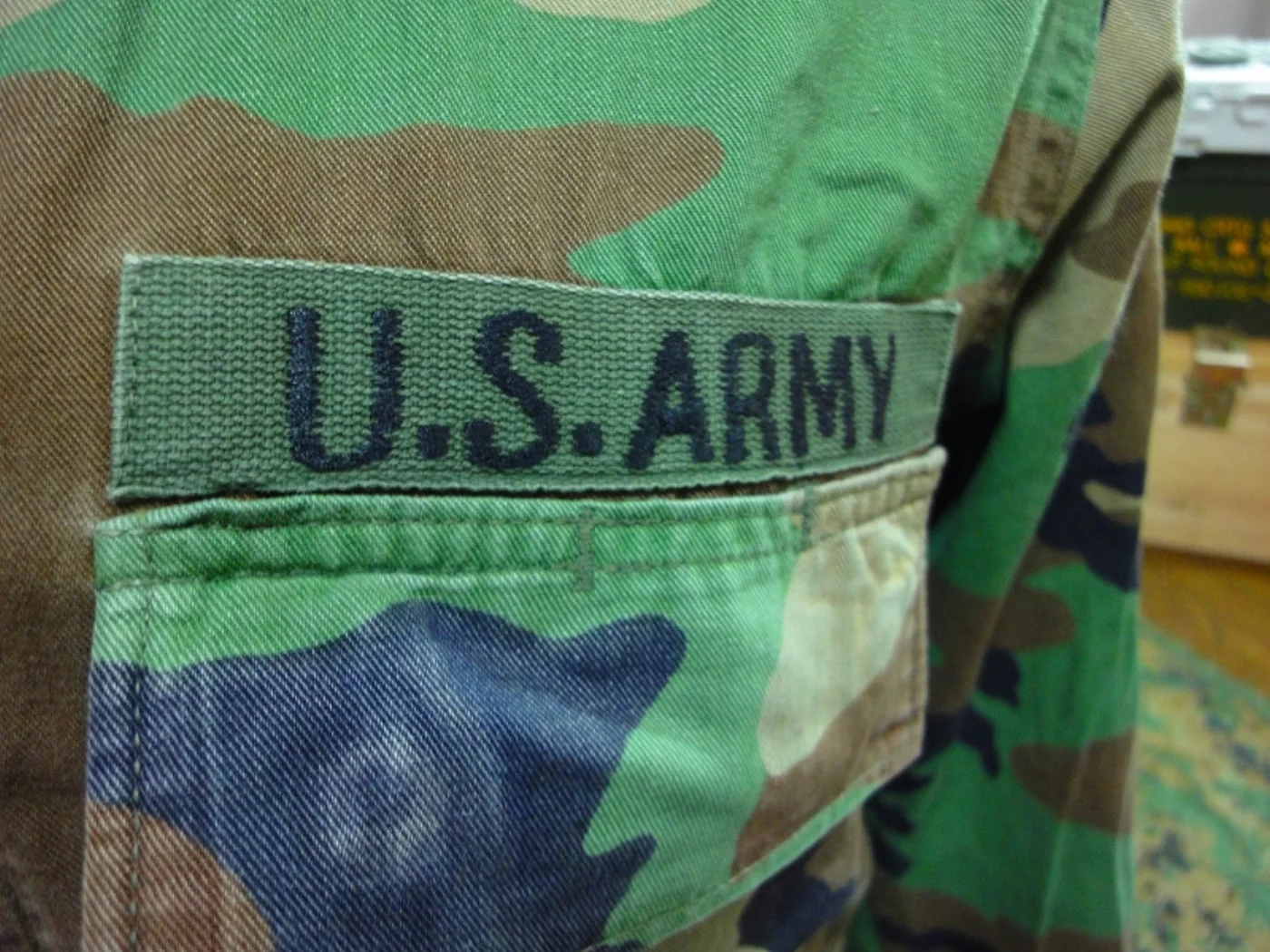 ミリタリーショップ 南国百貨店.COM|沖縄 U.S.ARMY 迷彩服 S-S ワッペン付き [ZZZ Q-1852] 記録写真4