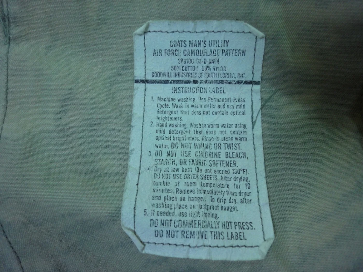 ミリタリーショップ 南国百貨店.COM|沖縄 USAF ABU ジャケット 40R (M-R) [Q-1859] - U 記録写真7