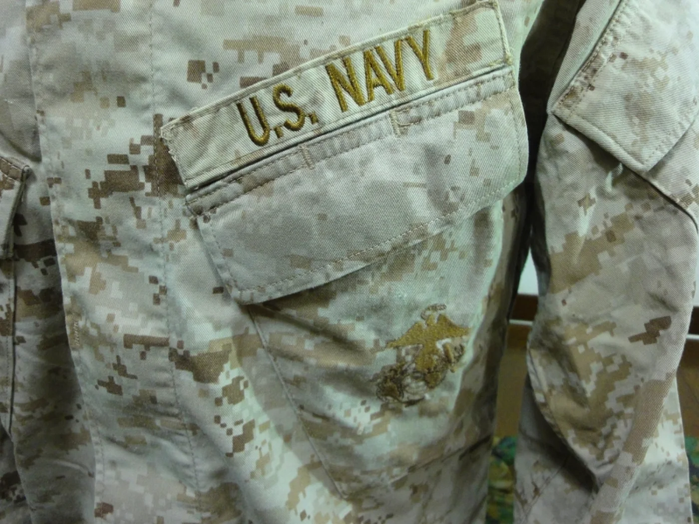 ミリタリーショップ 南国百貨店.COM|沖縄 NAVY マーパット デザート ジャケット S-R [Q-1867] - 記録写真4