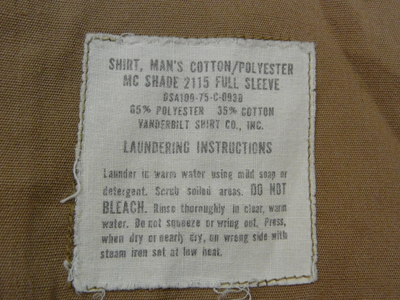 ミリタリーショップ 南国百貨店.COM|沖縄 SHIRT MANS DSA100-75 カーキシャツ [ZZ G-979 記録写真5