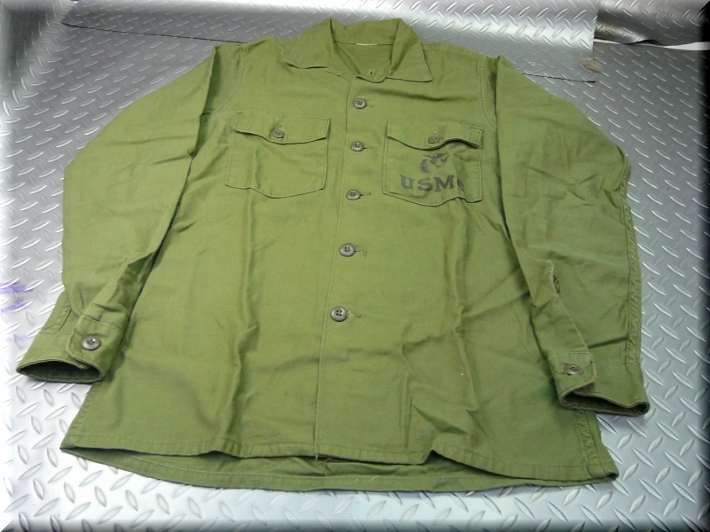 ミリタリーショップ 南国百貨店.COM|沖縄 USMC OD コットンシャツ [ZZ G-981] - USMC OD 記録写真2