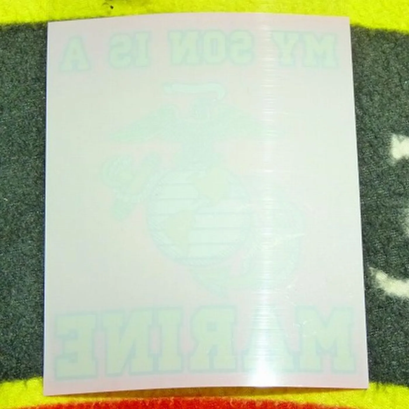 ミリタリーショップ 南国百貨店.COM|沖縄 MARINE シール 透明シート 12.5x10cm [ZZ Q-1986 記録写真3