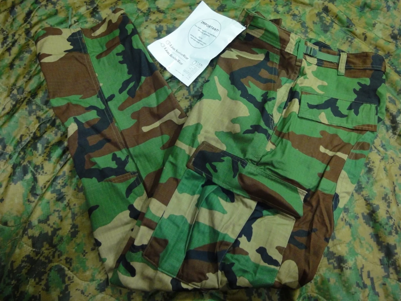 ミリタリーショップ 南国百貨店.COM|沖縄 BDU 迷彩パンツ 新品 M-L PX品 [Q-1843] - 米軍迷彩パ 記録写真2
