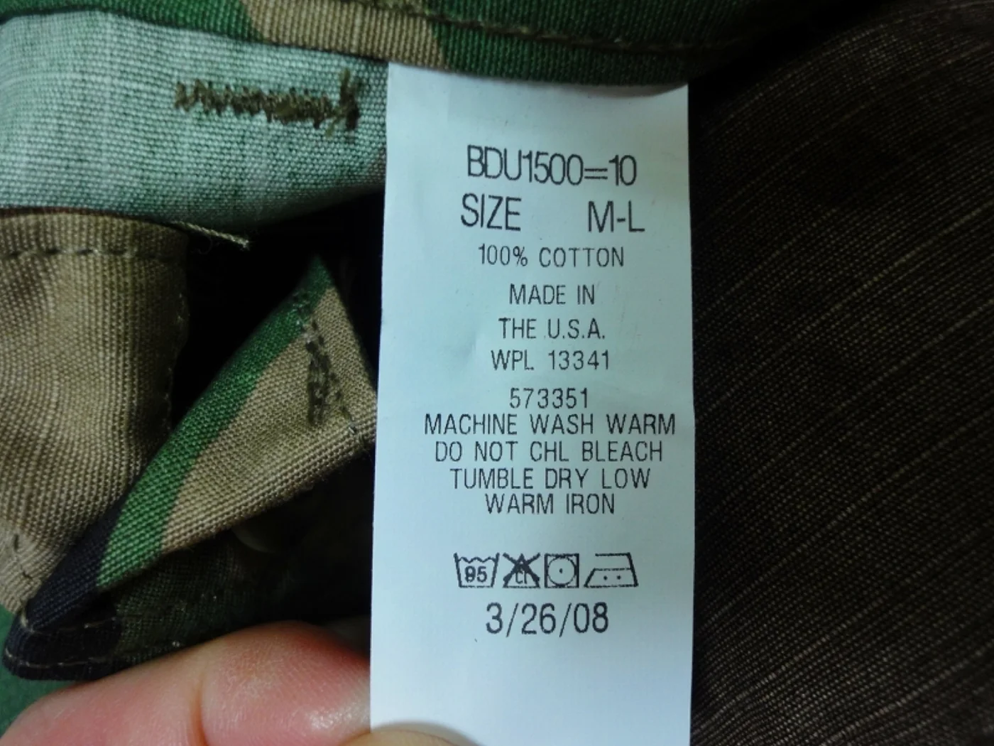 ミリタリーショップ 南国百貨店.COM|沖縄 BDU 迷彩パンツ 新品 M-L PX品 [Q-1843] - 米軍迷彩パ 記録写真8