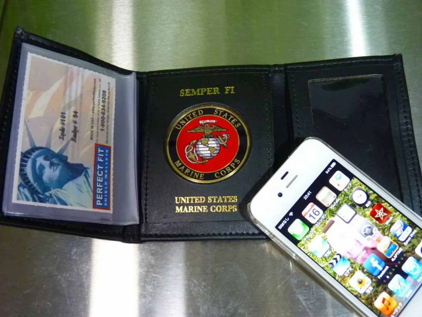 ミリタリーショップ 南国百貨店.COM|沖縄 USMC パスケース グローバルアンカー付き [ZZ Q-2052] - 記録写真4