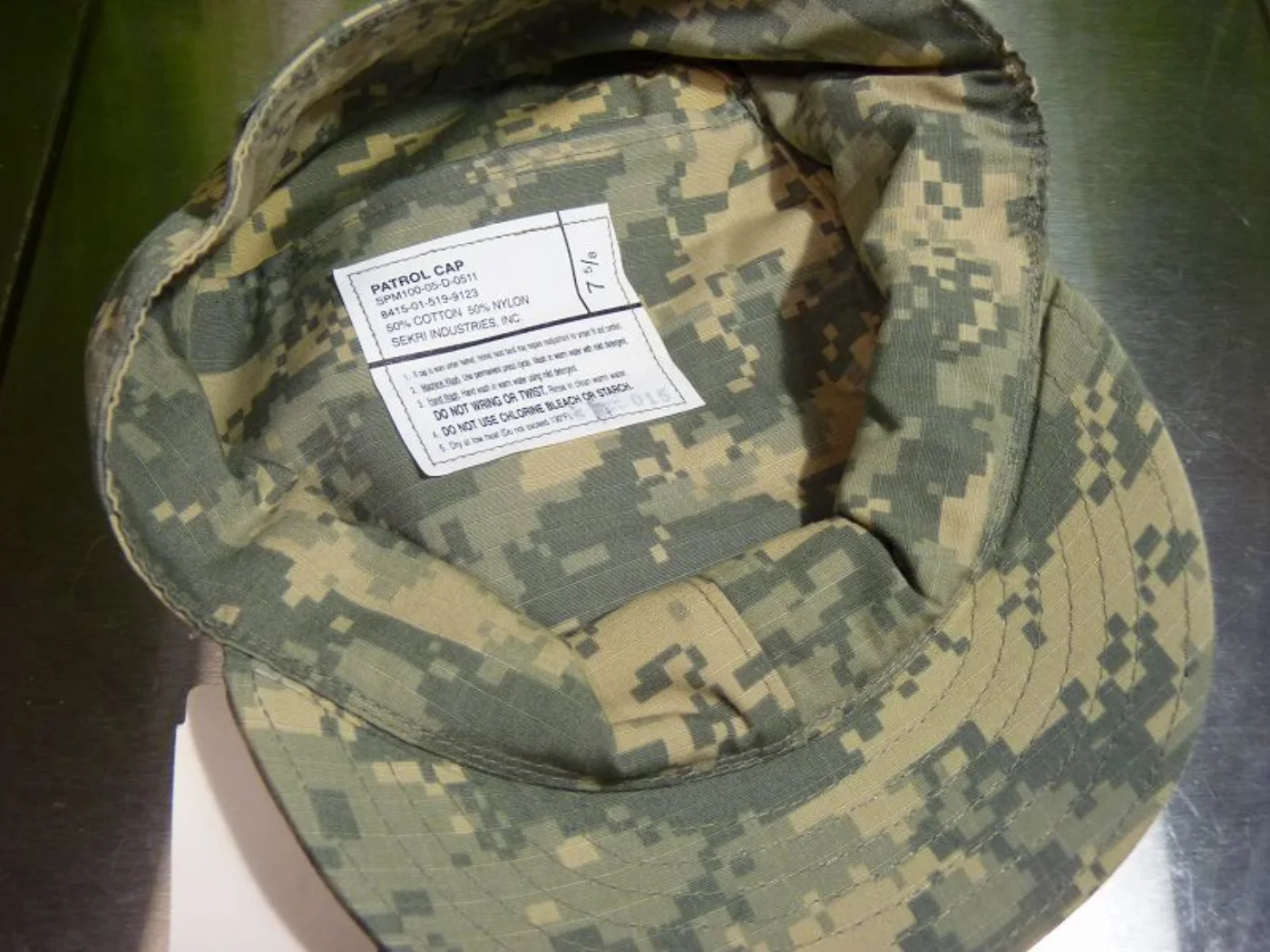 ミリタリーショップ 南国百貨店.COM|沖縄 PATROL CAP 7(5/8) 61cm L ACU 新品 [ZZ Q 記録写真7