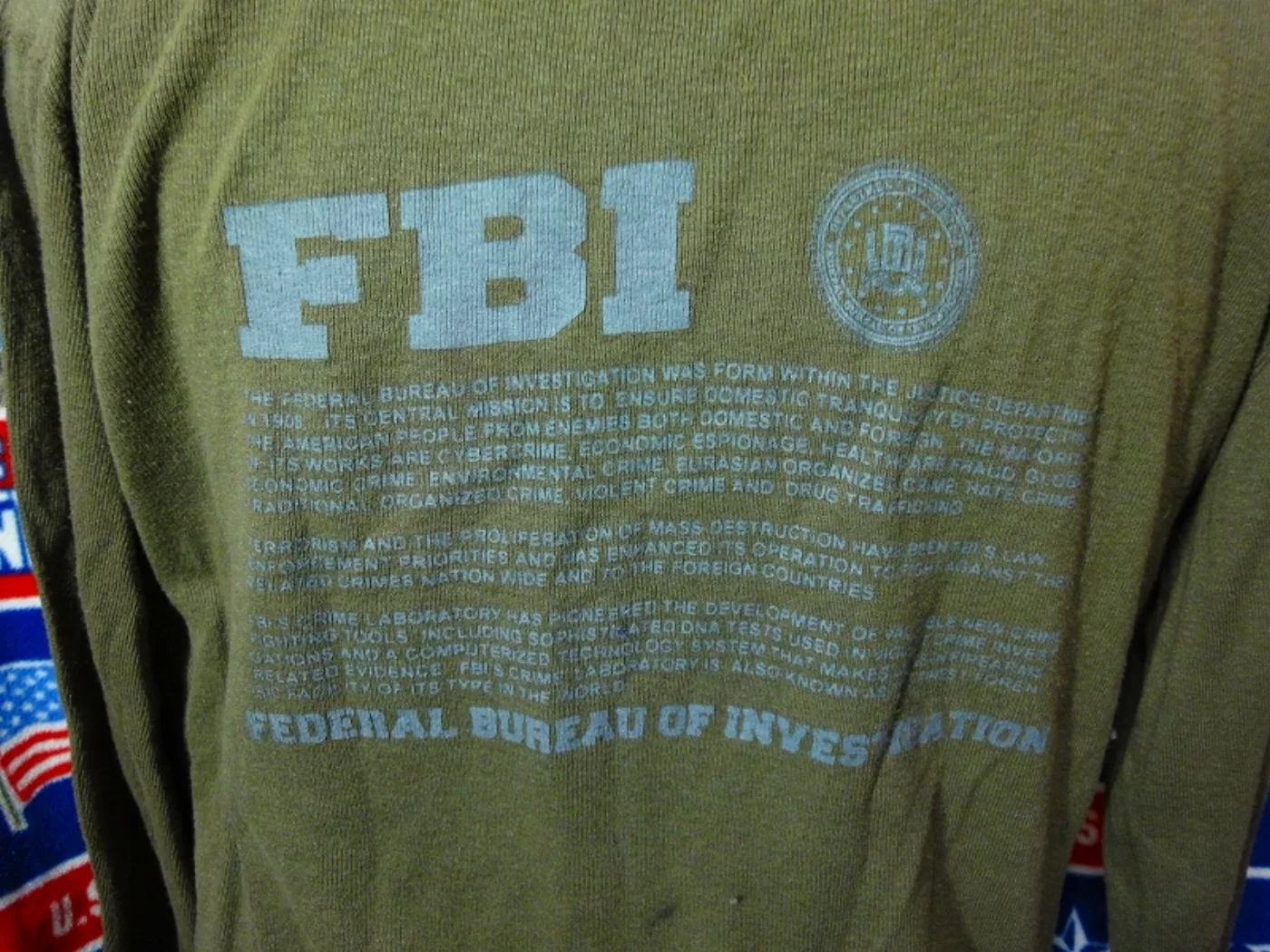 ミリタリーショップ 南国百貨店.COM|沖縄 FBI 薄手のニット DLA 官給品 [ZZ Q-1759] - FBI 記録写真5