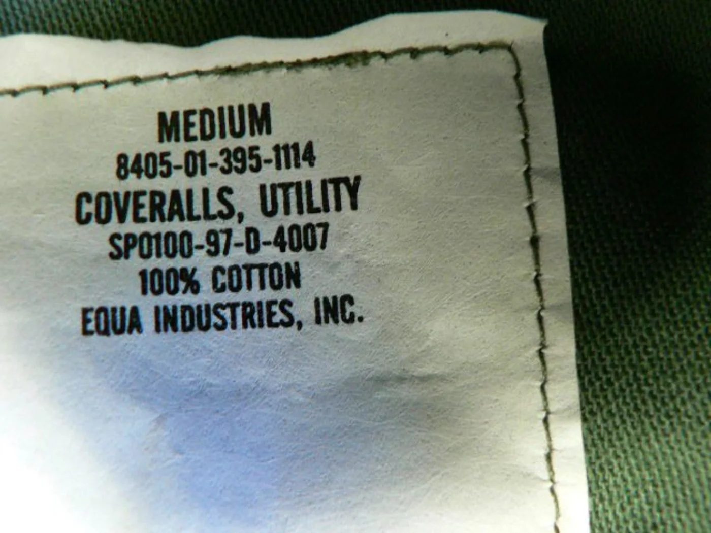 ミリタリーショップ 南国百貨店.COM|沖縄 COVERALLS UTILITY 米軍つなぎ M 新品 [J-301] 記録写真3