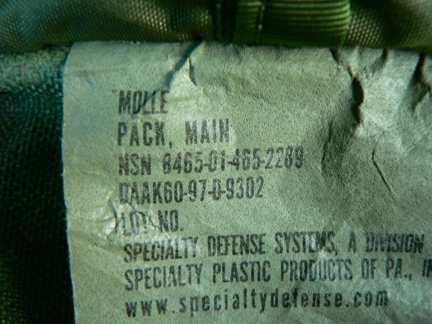 ミリタリーショップ 南国百貨店.COM|沖縄 MOLLE PACK MAIN メインパック [ZZ A-416] - M 記録写真6