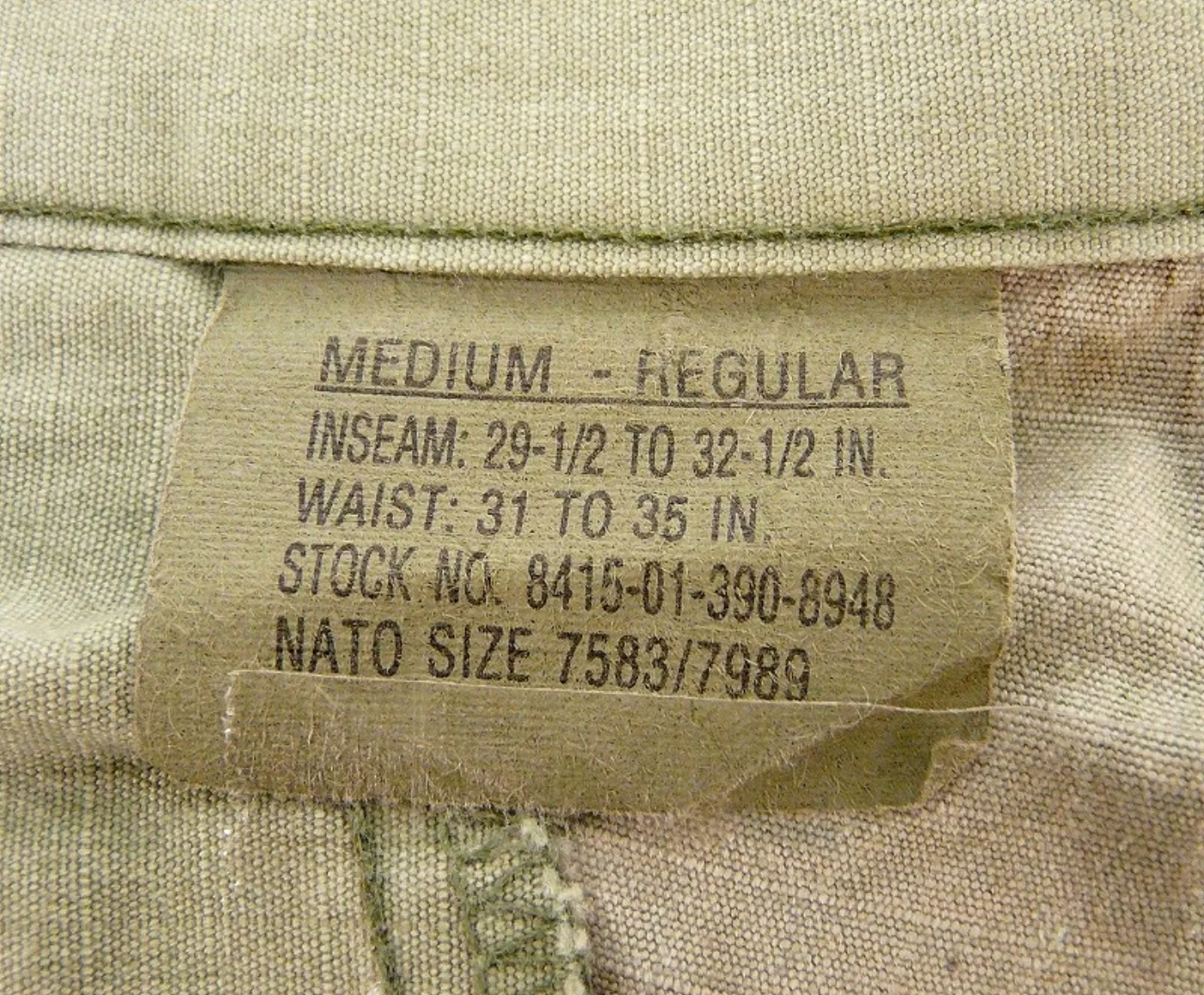ミリタリーショップ 南国百貨店.COM|沖縄 BDU 迷彩パンツ M-R Rip-Stop 中古良品 [ZZ FK-97 記録写真7