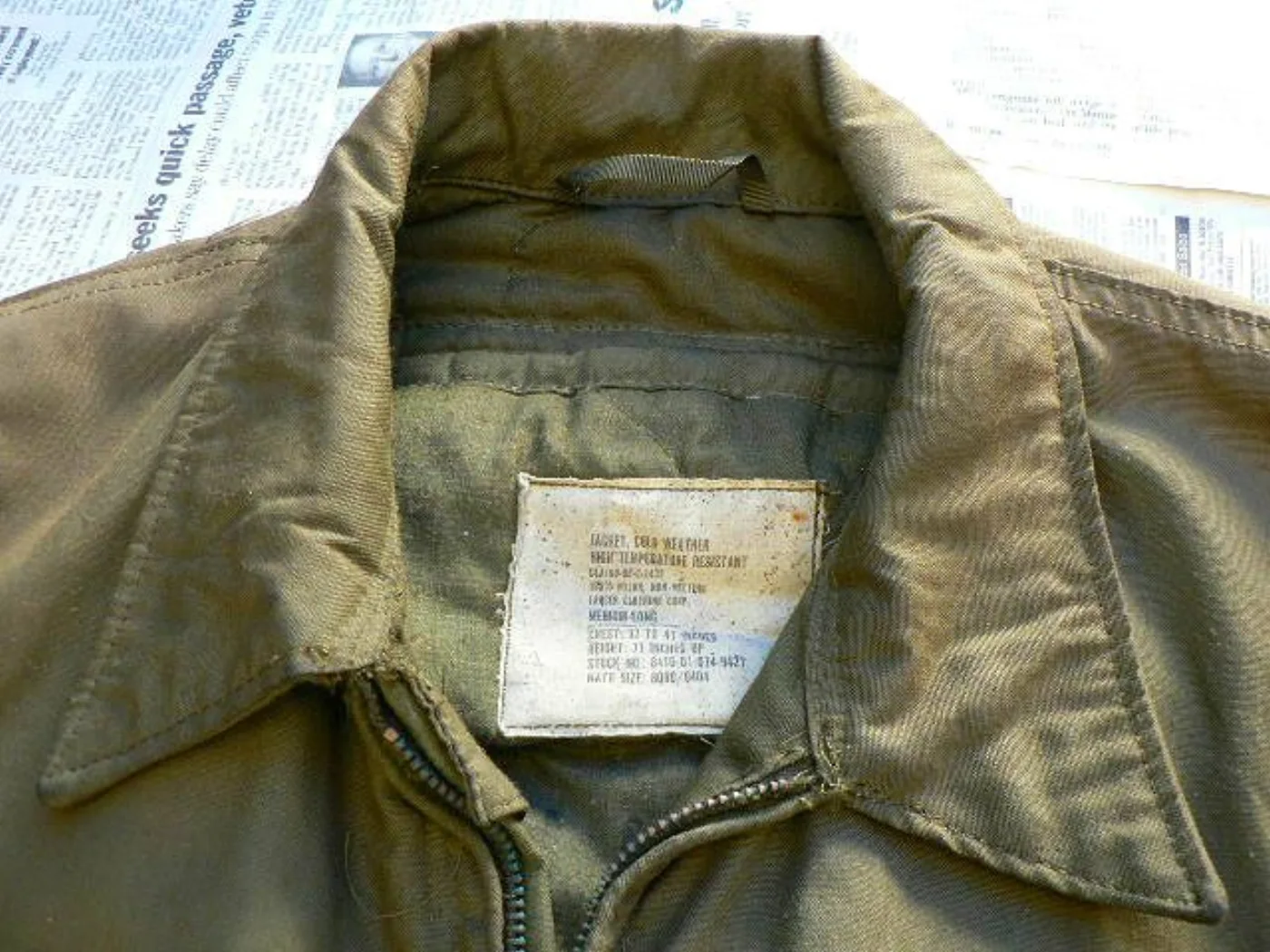 ミリタリーショップ 南国百貨店.COM|沖縄 JACKET COLD WEATHER M-L [Z O-008] - J 記録写真6