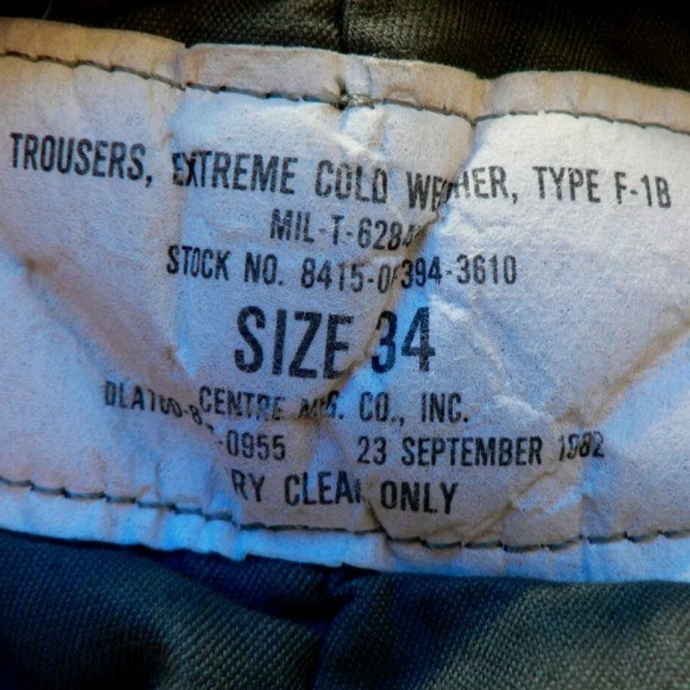 ミリタリーショップ 南国百貨店.COM|沖縄 TROUSERS AIRCREW HEAVY ZONE F-1B SIZE 記録写真2