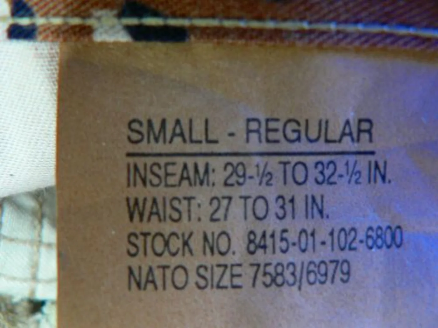 ミリタリーショップ 南国百貨店.COM|沖縄 6C パンツ SMALL-REGULAR 新品 [Z-499] - 米軍放 記録写真2