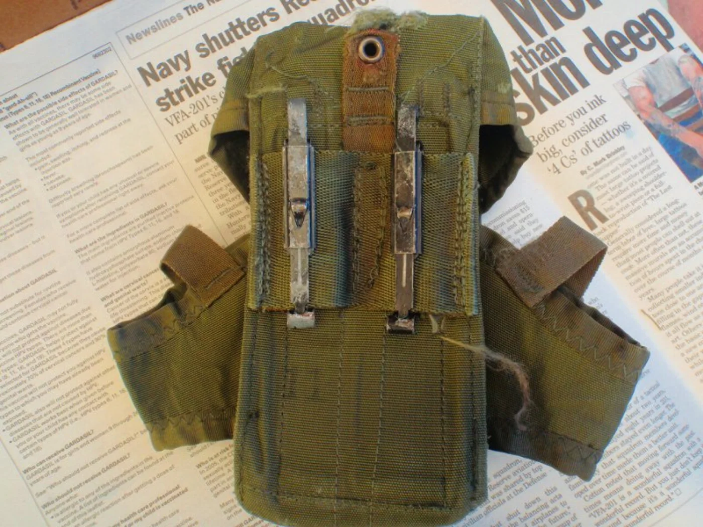ミリタリーショップ 南国百貨店.COM|沖縄 ３連マガジンポーチ [C-664] - ３連マガジンポーチ米軍放出品 記録写真4