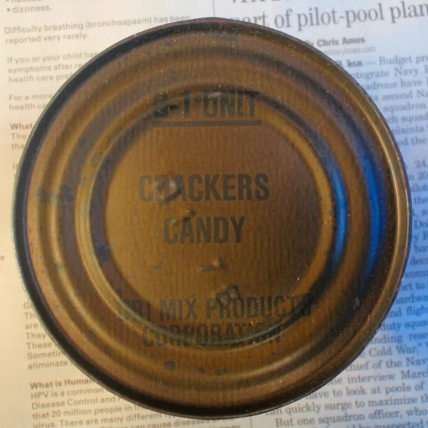 ミリタリーショップ 南国百貨店.COM|沖縄 B-1 UNIT CRACKERS CANDY ナム戦の缶レーション [Z 記録写真3