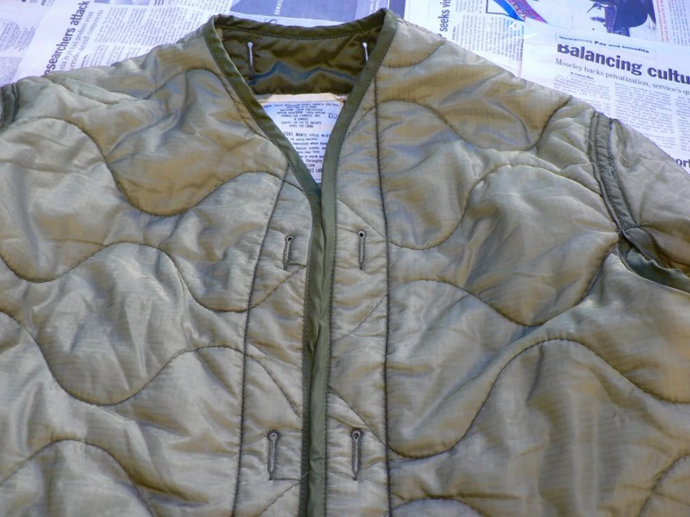 ミリタリーショップ 南国百貨店.COM|沖縄 M65用ライナー X-SMALL DLA100-70 新品 [K-214] 記録写真5