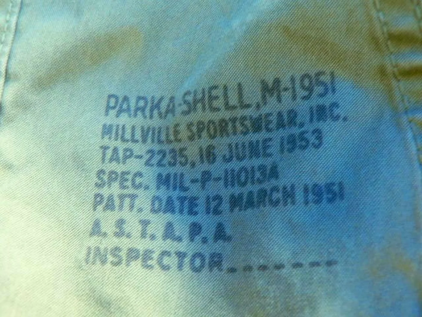 ミリタリーショップ 南国百貨店.COM|沖縄 51シェルパーカー PARKA-SHELL M-1951 ミリタリージャケ 記録写真2