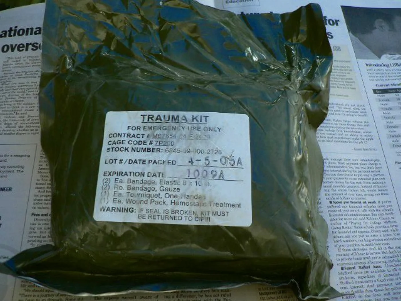 ミリタリーショップ 南国百貨店.COM|沖縄 TRAUMA KIT 未開封 トラウマキット [D-778] - TRAU 記録写真3