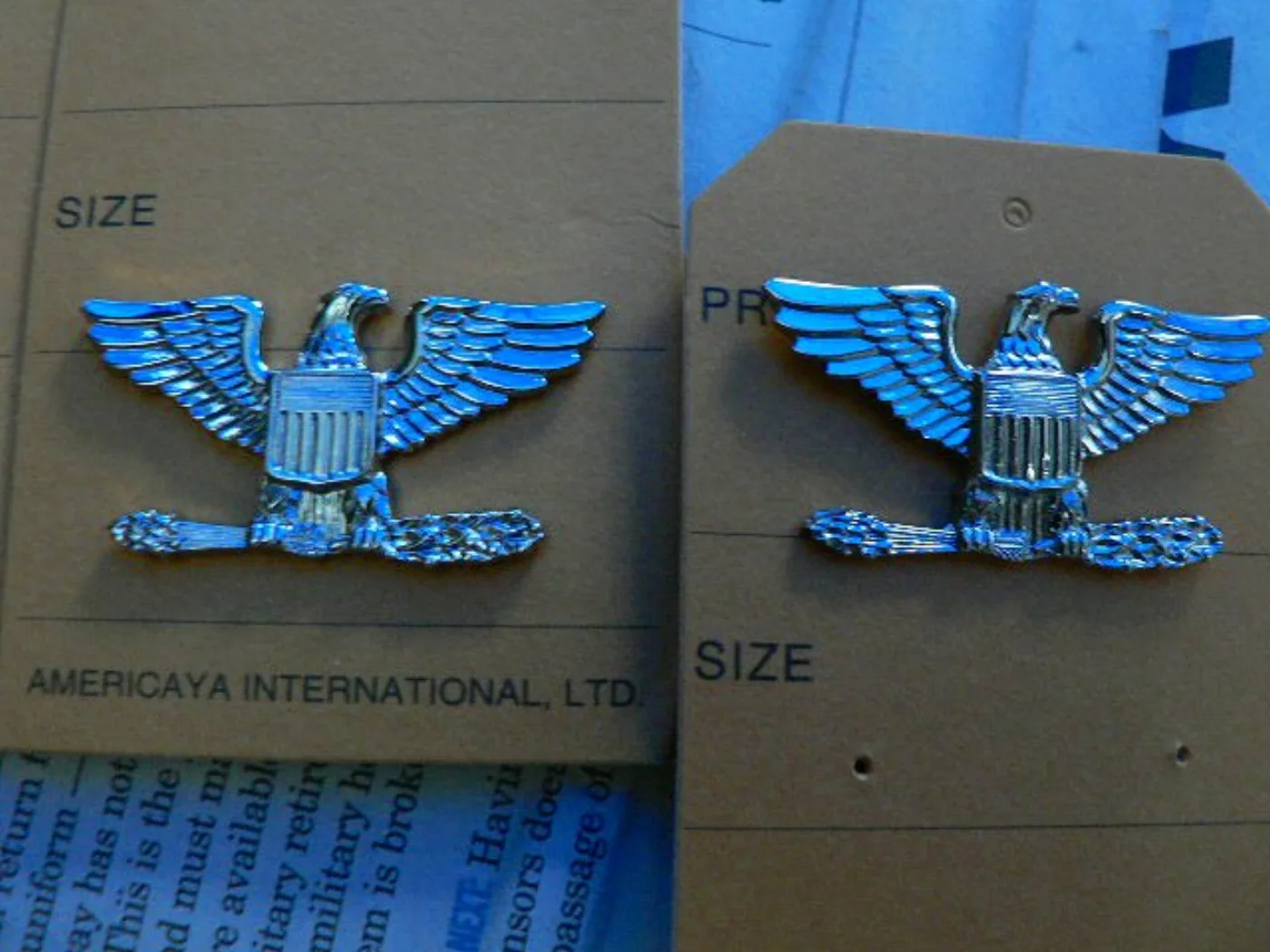 ミリタリーショップ 南国百貨店.COM|沖縄 階級章 大佐 Colonel [A X-220] - 米軍放出品階級章：大 記録写真2