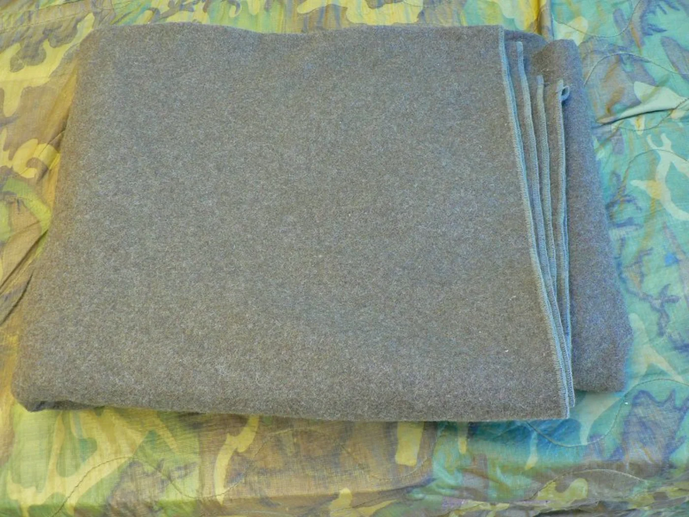 ミリタリーショップ 南国百貨店.COM|沖縄 US毛布 WOOL DLA [A-343] - US毛布おなじみの緑色した 記録写真5