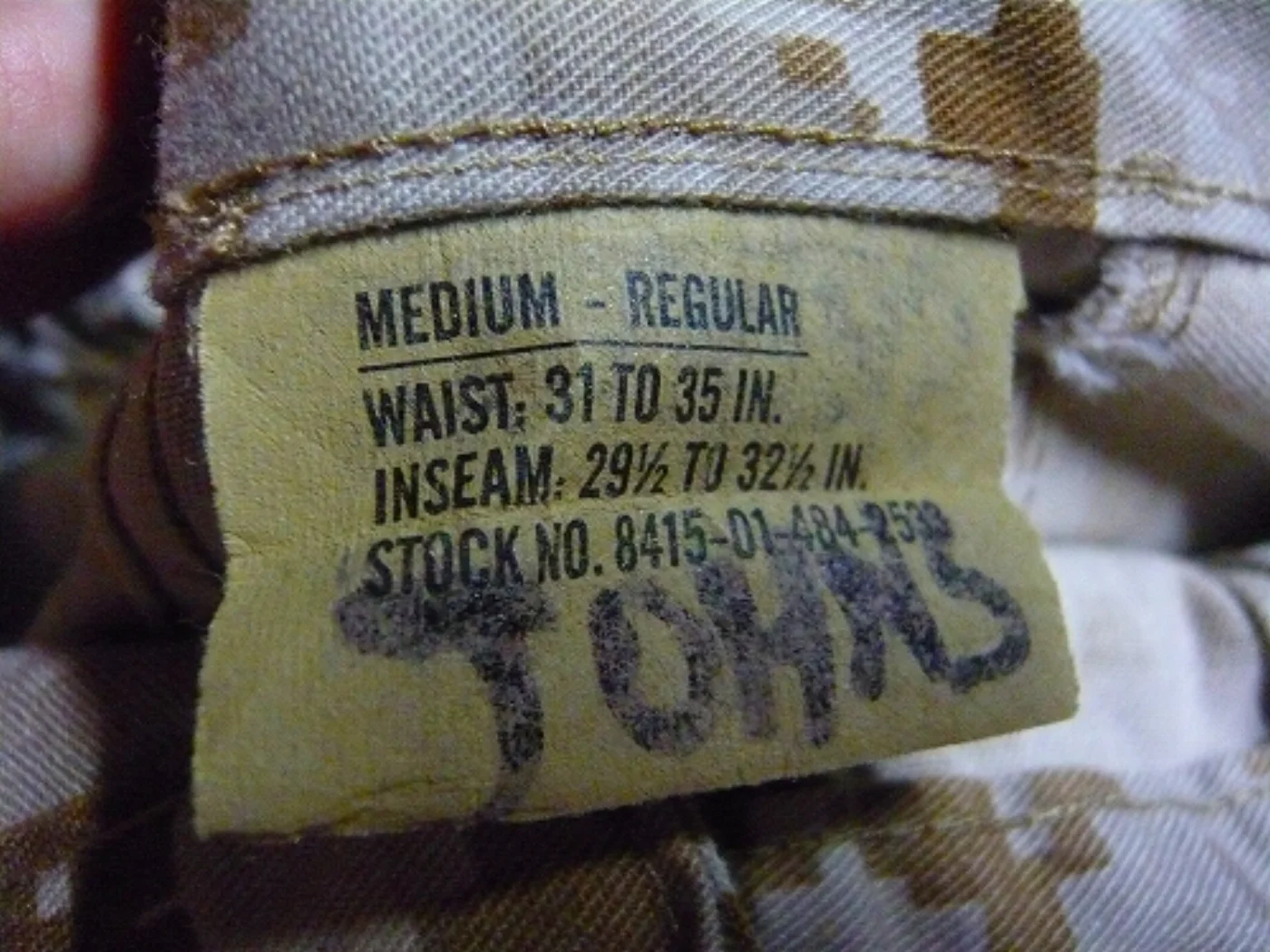 ミリタリーショップ 南国百貨店.COM|沖縄 マーパット デザート パンツ M-R [Z-518] - 米軍放出品・程度 記録写真4