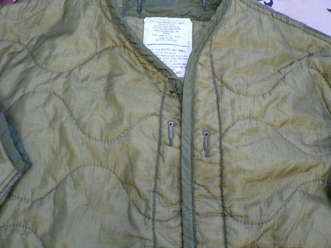 ミリタリーショップ 南国百貨店.COM|沖縄 LINER COLD WEATHER COAT MEDIUM [K-246 記録写真5