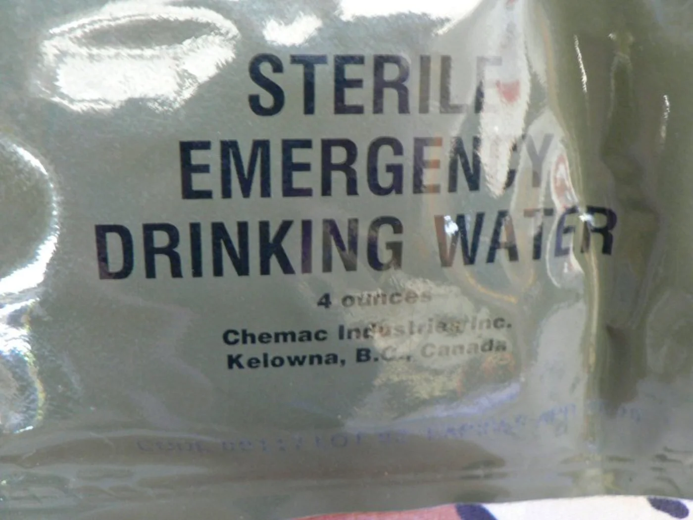 ミリタリーショップ 南国百貨店.COM|沖縄 非常用 飲み水 STERILE EMERGENSY DRINKING WA 記録写真5