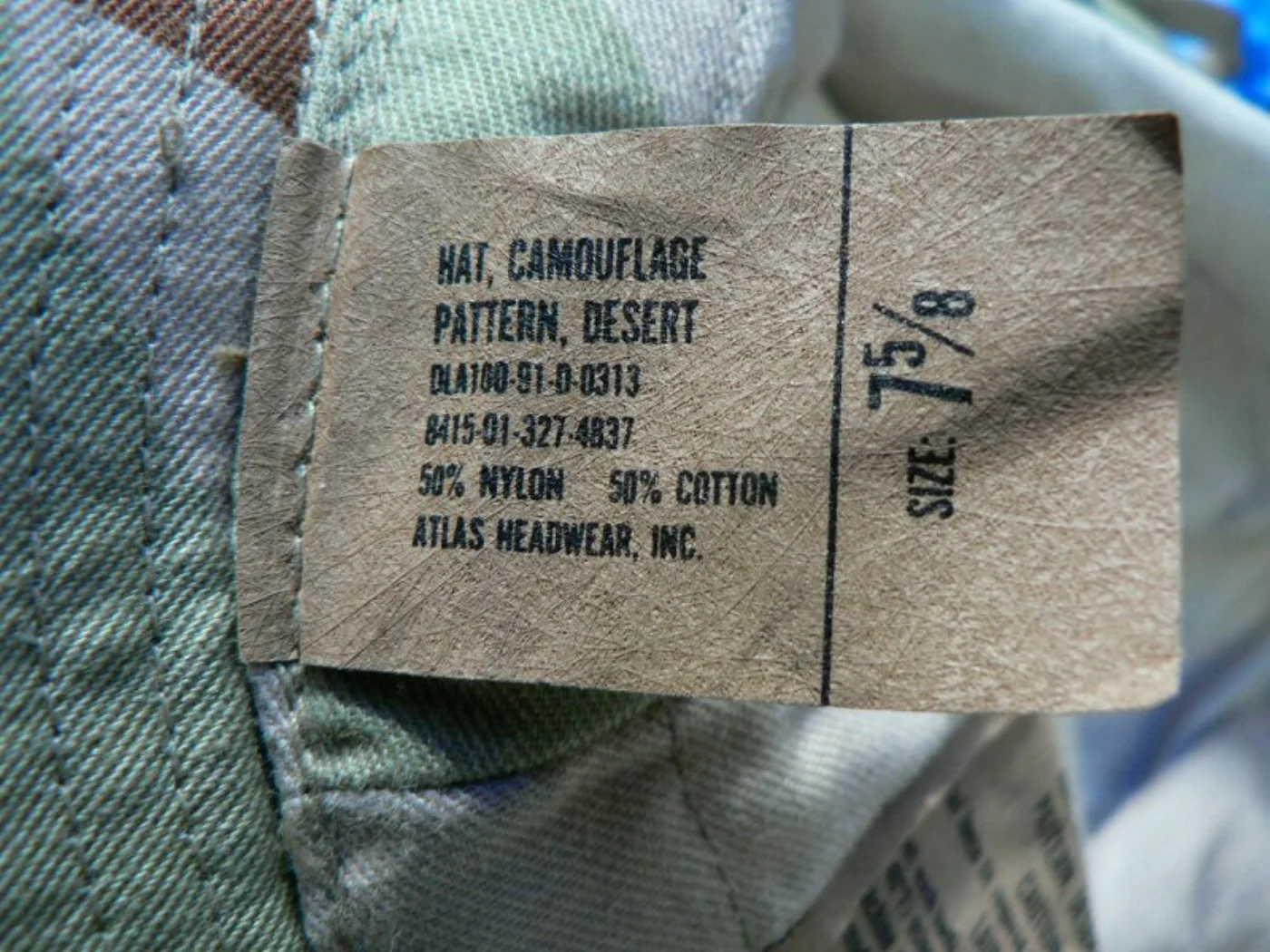 ミリタリーショップ 南国百貨店.COM|沖縄 ジャングルハット 3C 7(5/8) HAT CAMOUFLAGE PAT 記録写真5