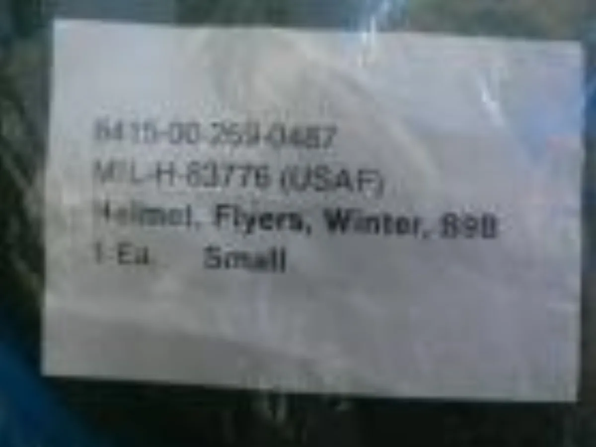 ミリタリーショップ 南国百貨店.COM|沖縄 HELMETS FLYERS WINTER B9B SMALL ８８年製 記録写真3