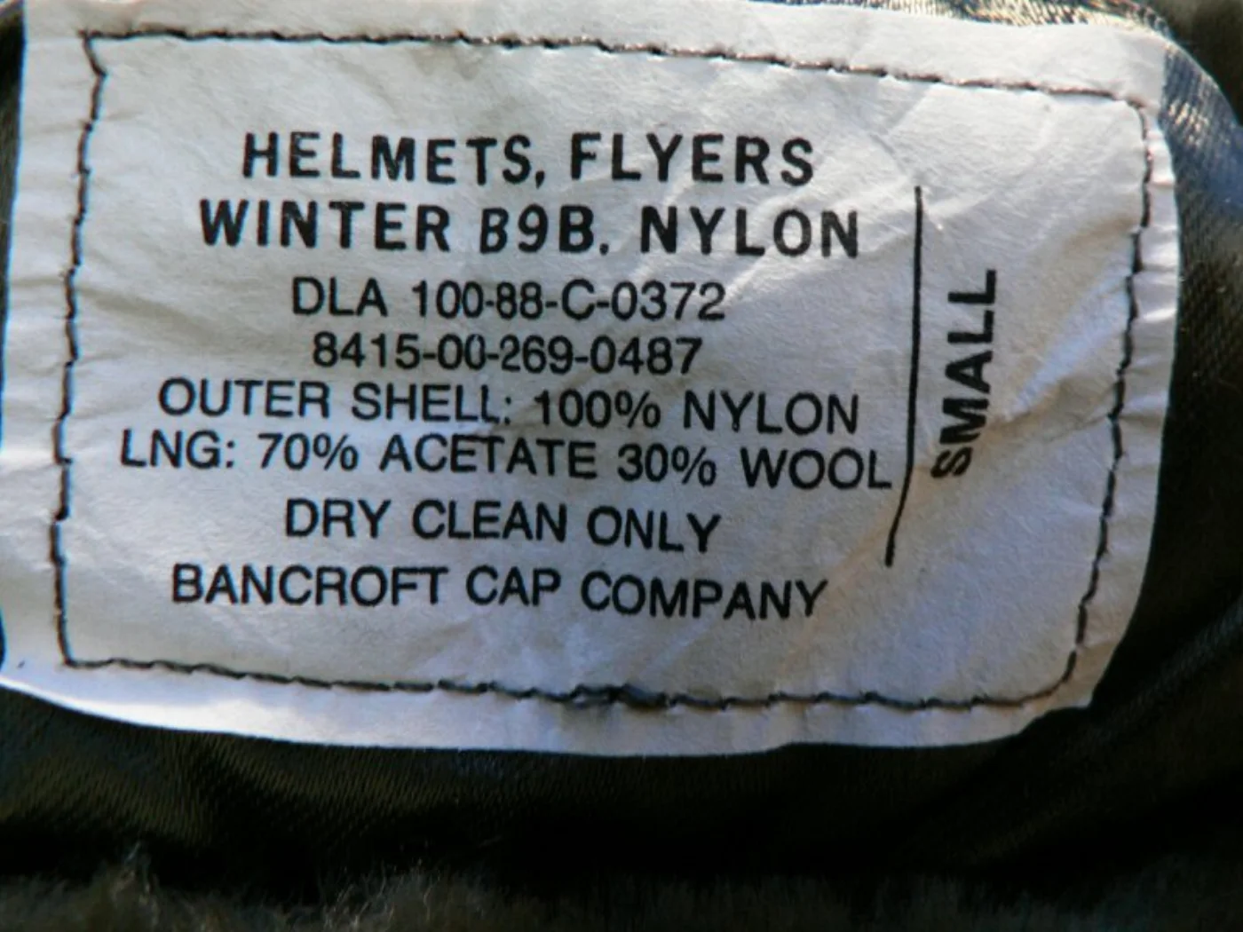 ミリタリーショップ 南国百貨店.COM|沖縄 USAF HELMETS FLYERS WINTER B9B S 新品 ミ 記録写真2