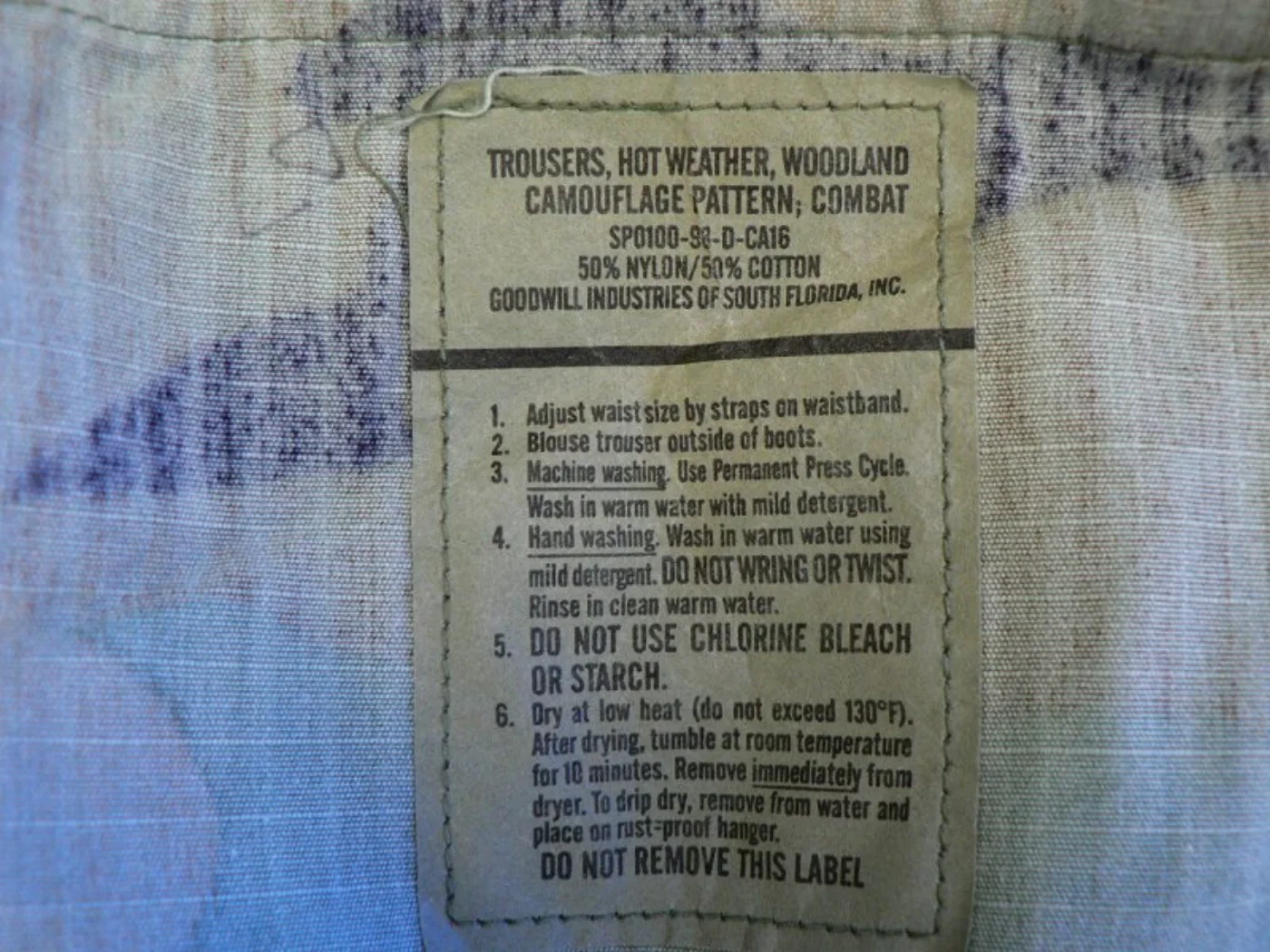 ミリタリーショップ 南国百貨店.COM|沖縄 迷彩パンツ M-R [Z-806] - 迷彩パンツ M-R米軍放出品Non 記録写真3