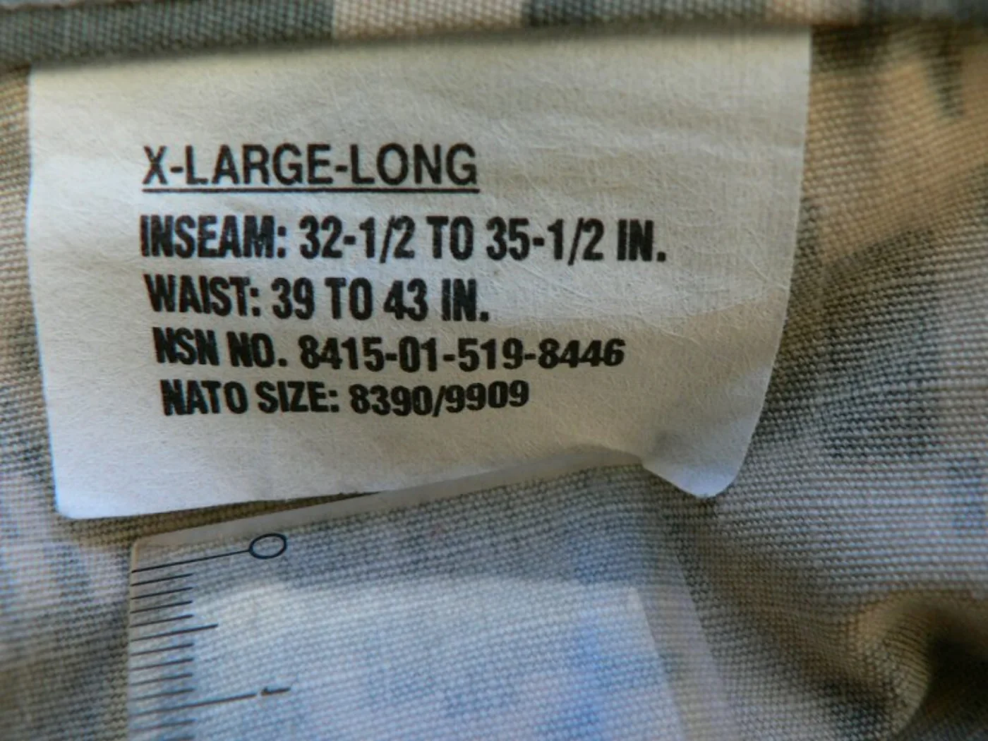 ミリタリーショップ 南国百貨店.COM|沖縄 ACU パンツ XL-L [Z-864] - ACU 迷彩パンツ米軍放出品 記録写真3