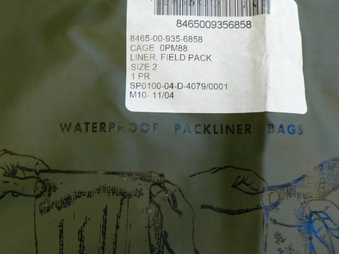 ミリタリーショップ 南国百貨店.COM|沖縄 防水袋 LINER FIELD PACK 新品 ２枚セット [F-451] 記録写真5