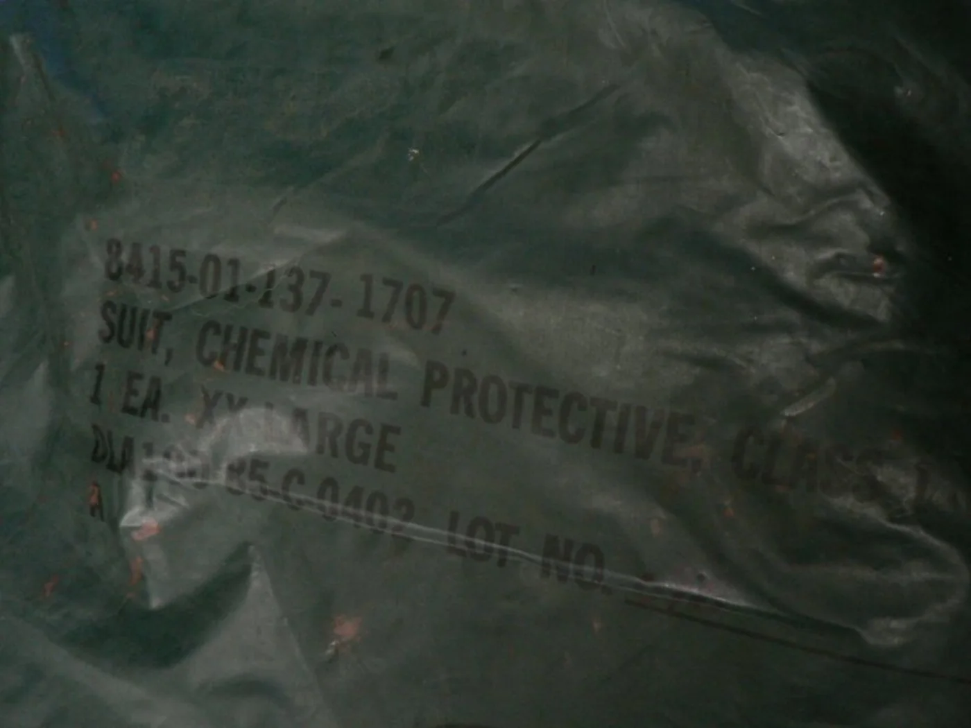 ミリタリーショップ 南国百貨店.COM|沖縄 ケミカルスーツ XX-LARGE SUIT CHEMICAL PROTEC 記録写真7