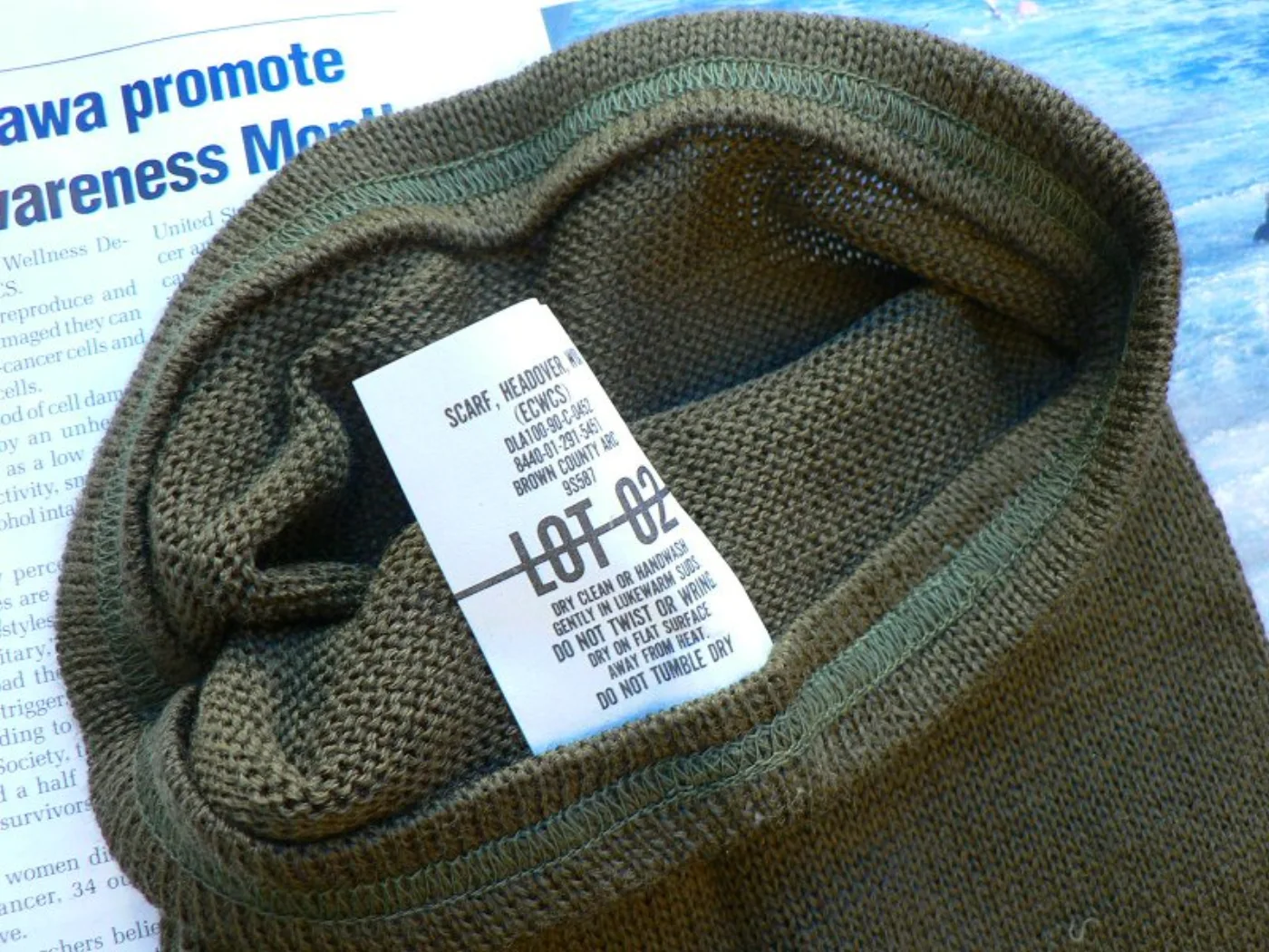 ミリタリーショップ 南国百貨店.COM|沖縄 SCARF HEADOVER WOOL ネックウォーマー 新品 [H-27 記録写真6