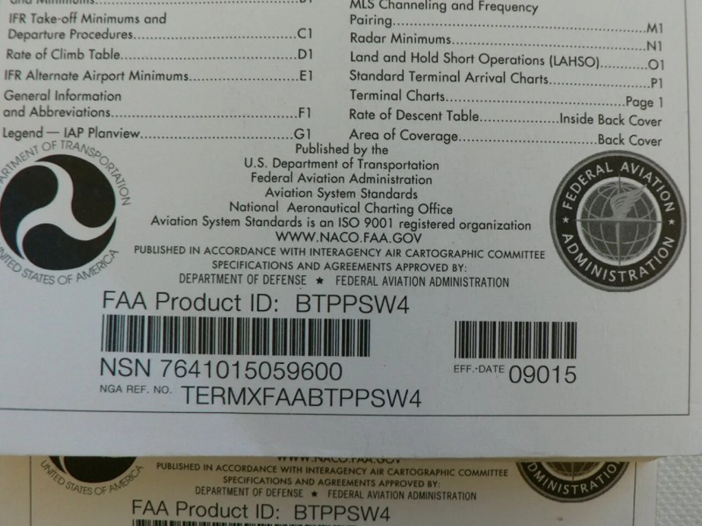 ミリタリーショップ 南国百貨店.COM|沖縄 米国防総省 U.S.TERMINAL PROCEDURES 15 JAN 記録写真5