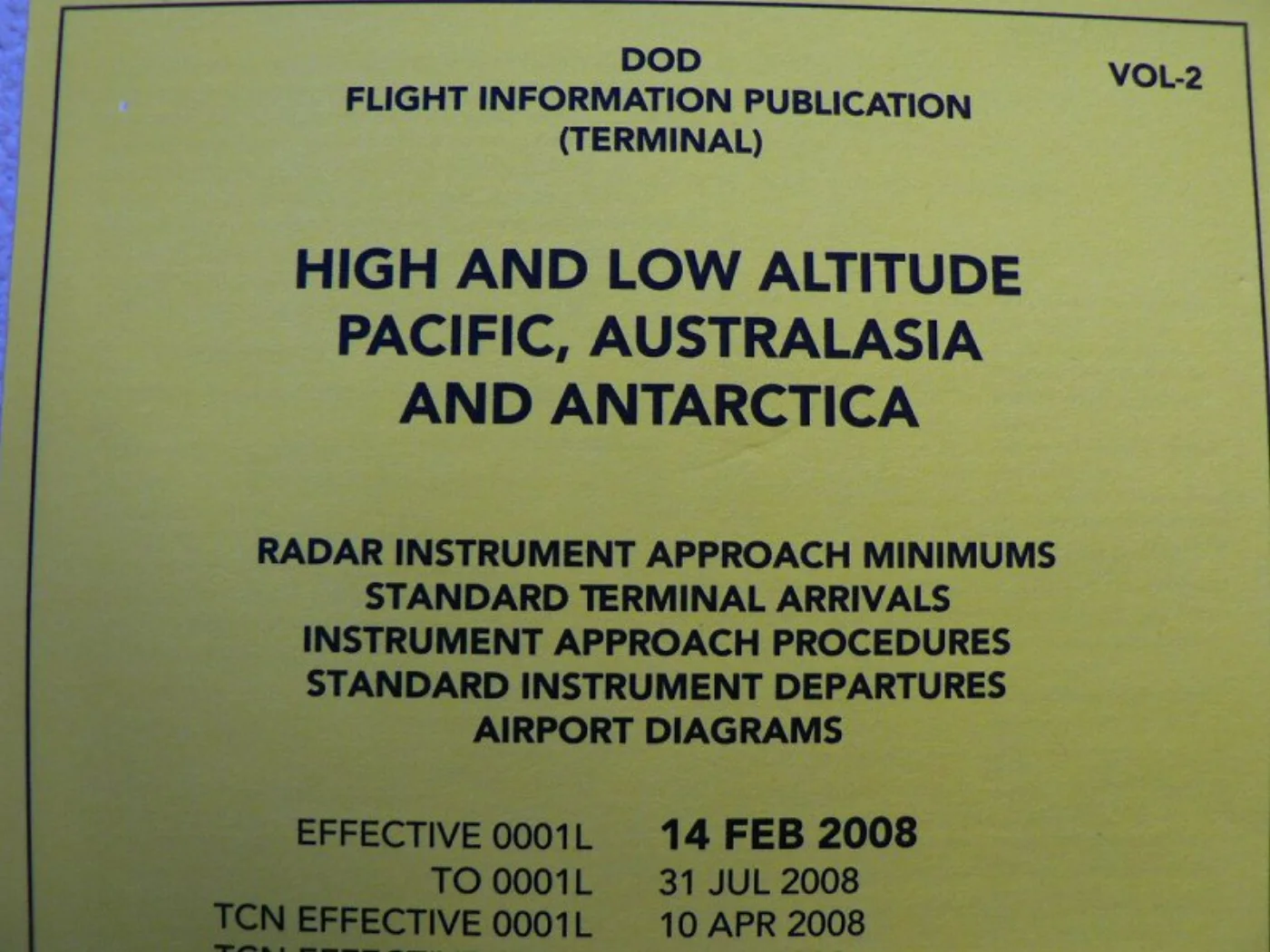 ミリタリーショップ 南国百貨店.COM|沖縄 米国防総省 FLIGHT INFOMATION 2008 黄色 VOL-2 記録写真5