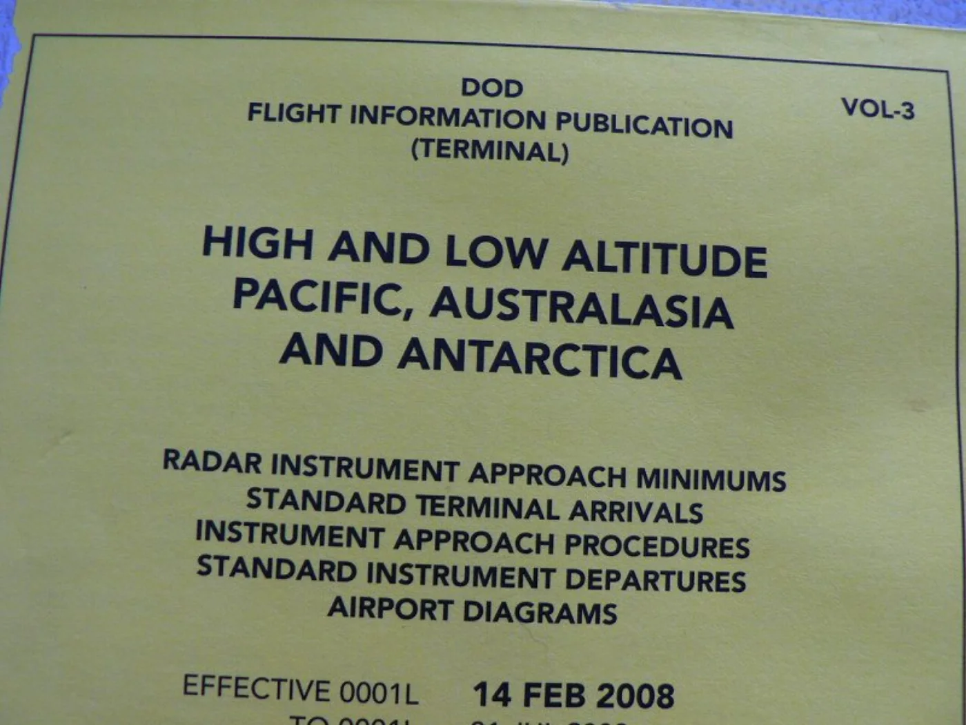 ミリタリーショップ 南国百貨店.COM|沖縄 米国防総省 FLIGHT INFOMATION 2008 黄色 VOL-3 記録写真5