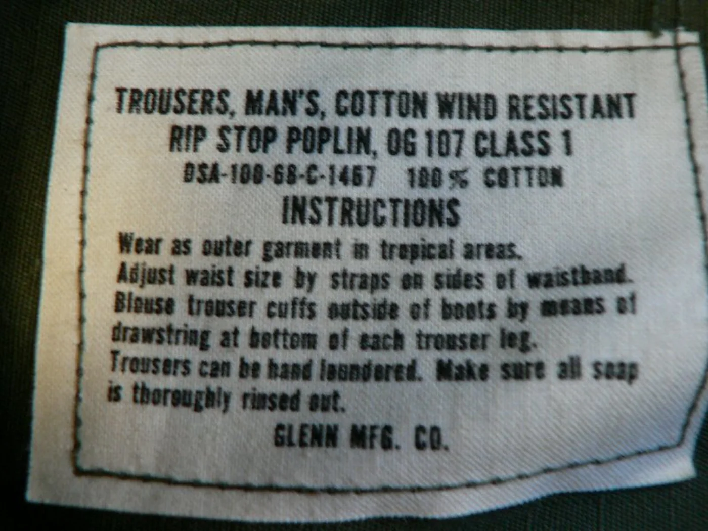 ミリタリーショップ 南国百貨店.COM|沖縄 TROUSERS MANS COTTON WIND RESISTANT R 記録写真5