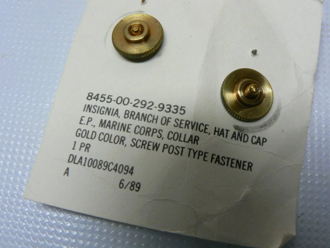 ミリタリーショップ 南国百貨店.COM|沖縄 USMC 記章 金 2個１セット [A X-269] - USMC 記章 記録写真4
