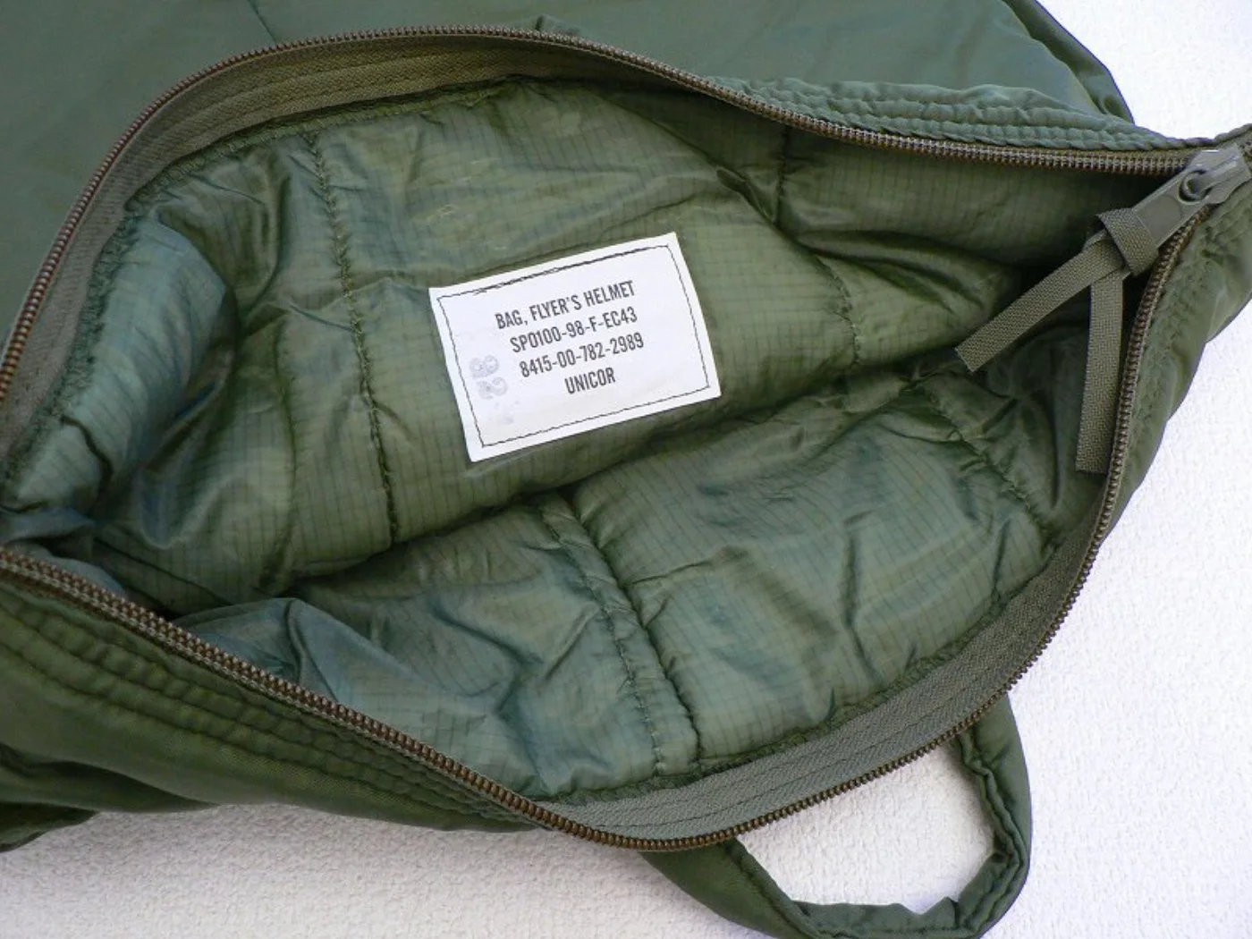 ミリタリーショップ 南国百貨店.COM|沖縄 ヘルメットバッグ OD ステンシル入り BAG FLYERS HELMET 記録写真6