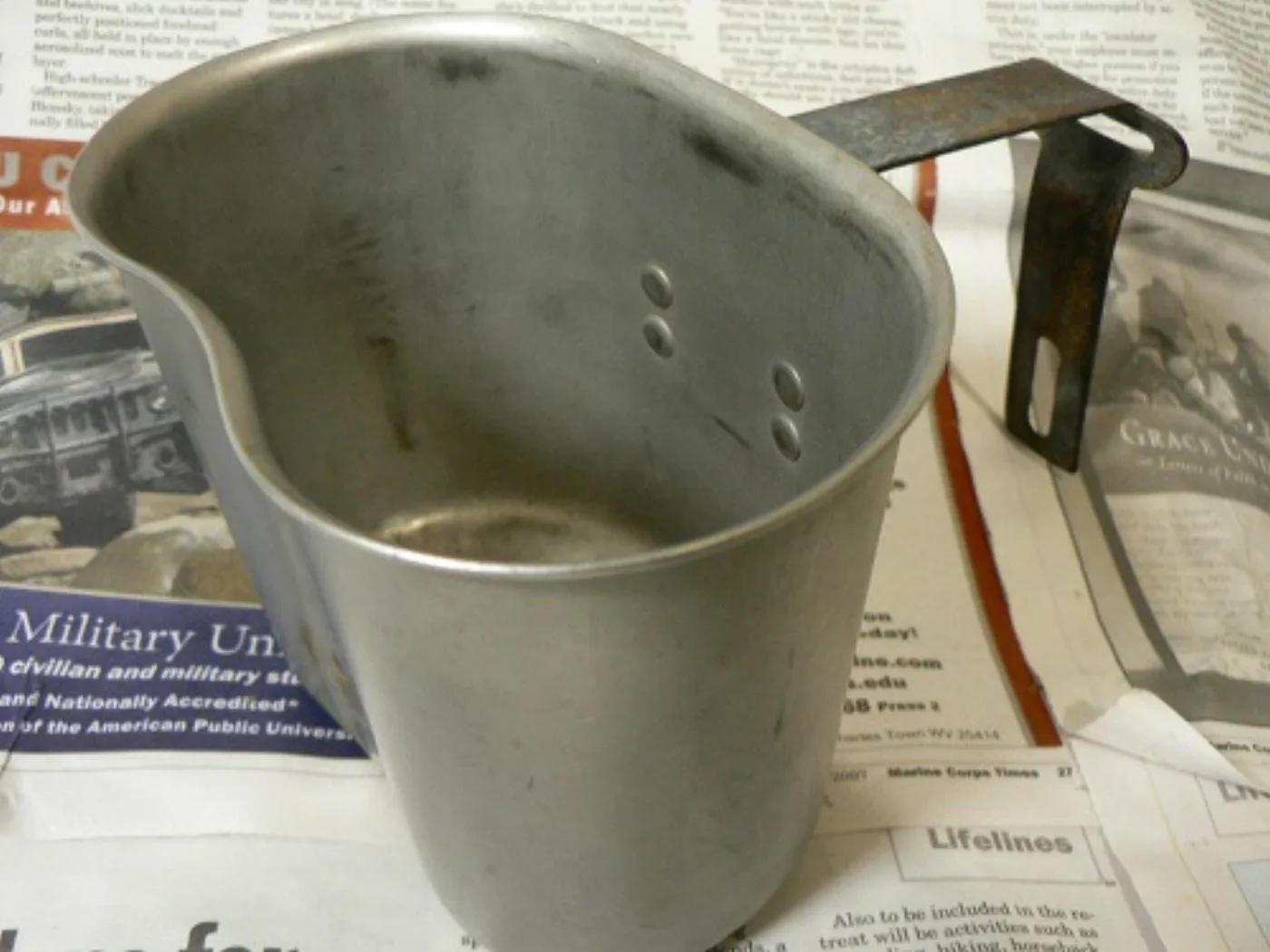 ミリタリーショップ 南国百貨店.COM|沖縄 1945 キャンティーン + カバー + カップ + 湯沸しセット [Q- 記録写真2
