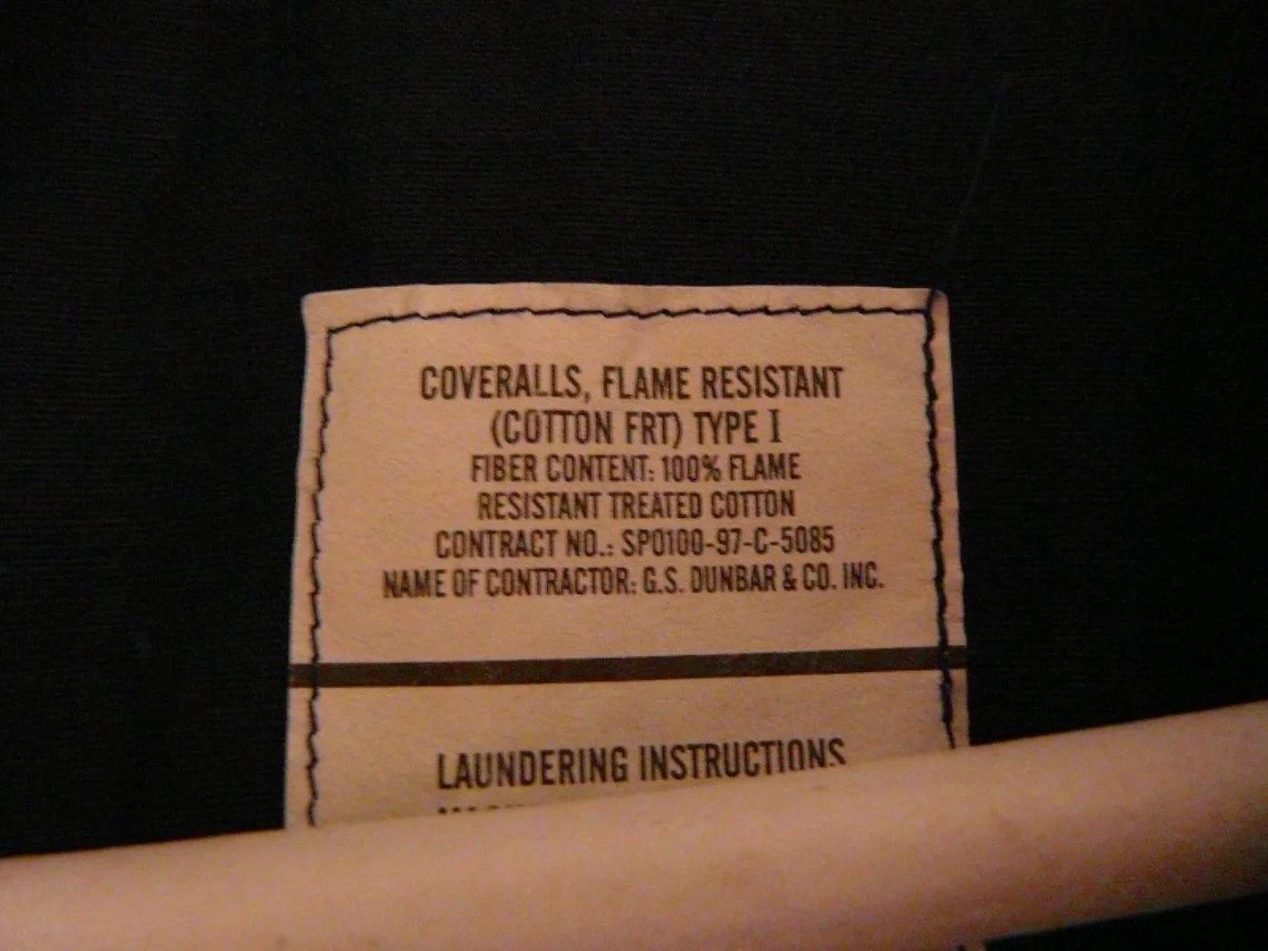 ミリタリーショップ 南国百貨店.COM|沖縄 COVERALLS FLAME RESISTANT 厚手コットン 38R 記録写真6
