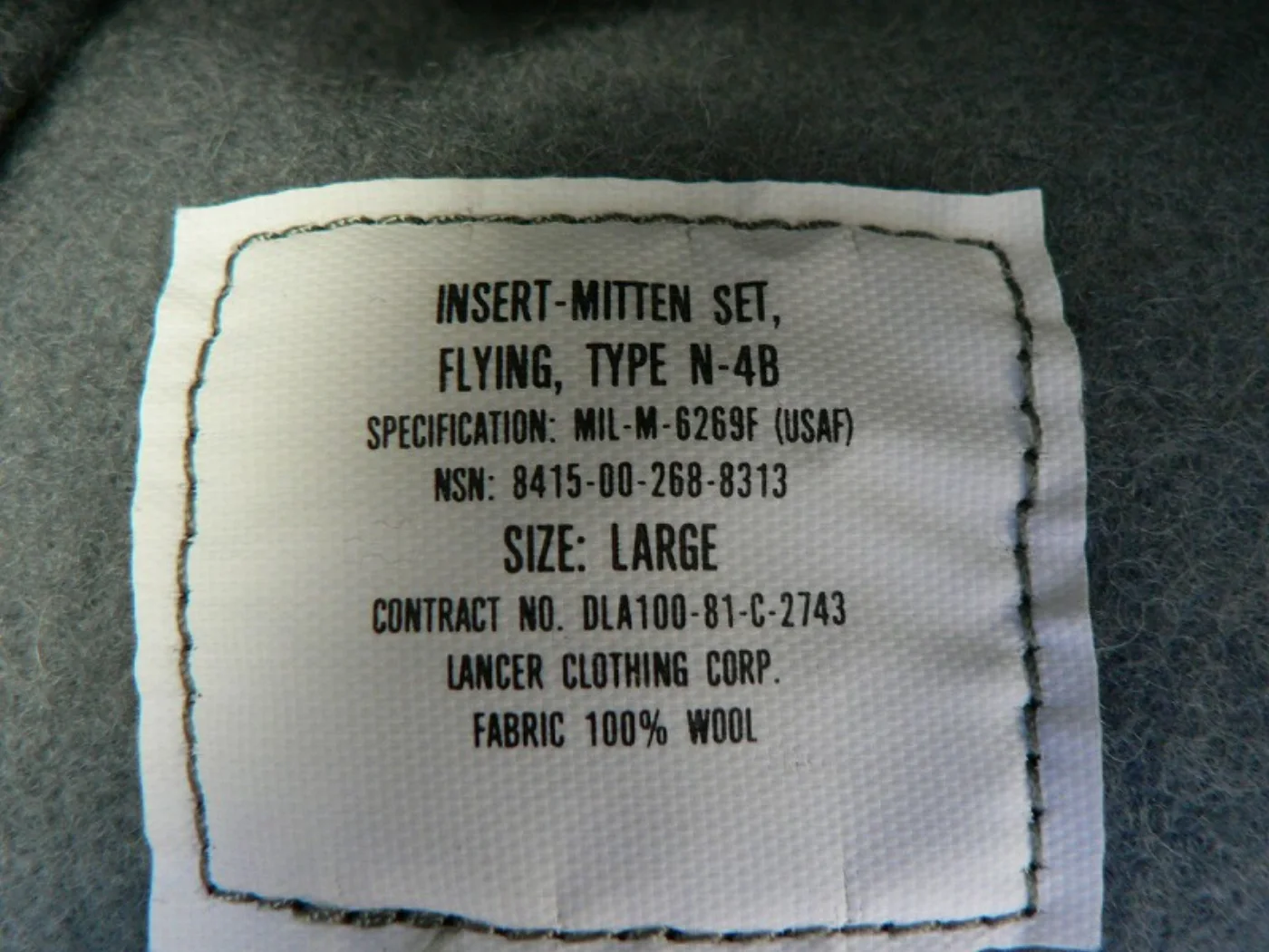 ミリタリーショップ 南国百貨店.COM|沖縄 INSERT MITTEN SET FLYING N-4B -L- [V- 記録写真8