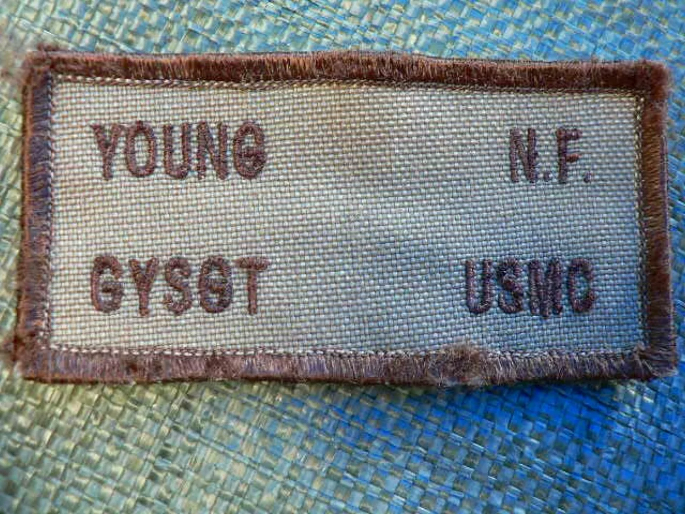 ミリタリーショップ 南国百貨店.COM|沖縄 デザート ワッペン N.F.USMC YOUNG GYSGT ベルクロ付き 記録写真2