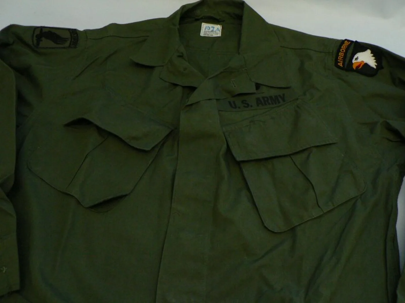 ミリタリーショップ 南国百貨店.COM|沖縄 ジャングルファティーグ M-R U.S.ARMY AIRBORNE ワッペ 記録写真4