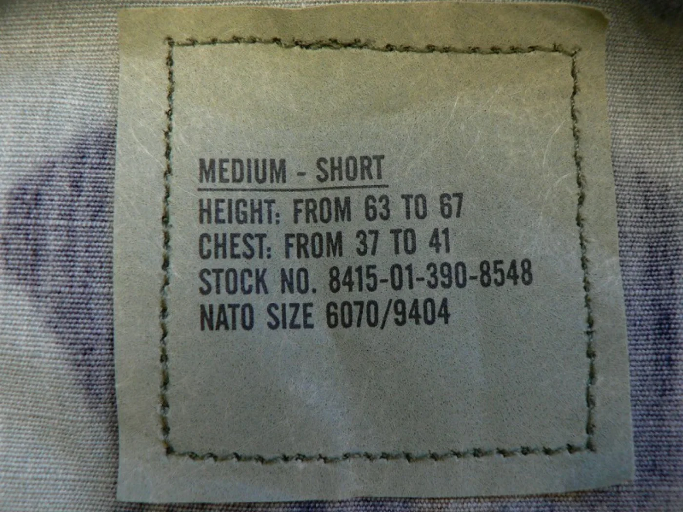 ミリタリーショップ 南国百貨店.COM|沖縄 迷彩服 ジャケット M-S 新品 米軍放出品 [Z Z-957] - 迷彩 記録写真3
