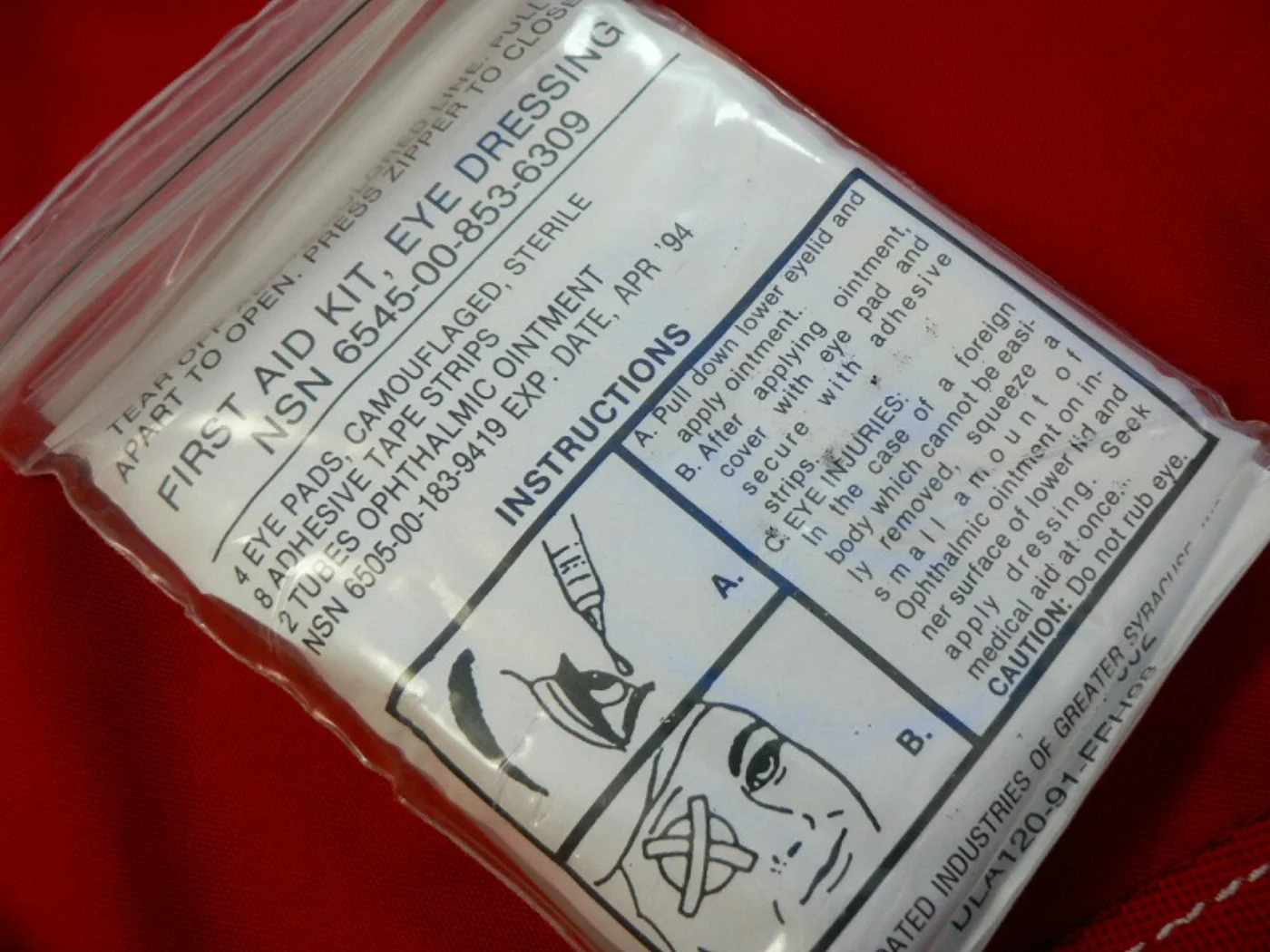 ミリタリーショップ 南国百貨店.COM|沖縄 FIRST AID KIT 中味入り 新品 [D-1232] - FIRS 記録写真5