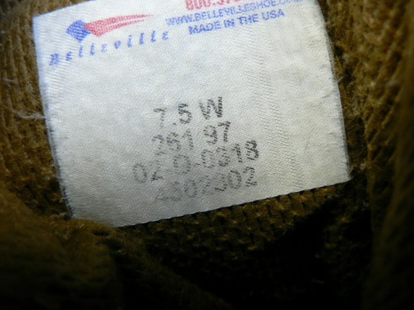 ミリタリーショップ 南国百貨店.COM|沖縄 USMC デザートブーツ GORE-TEX 7.5W(JP25.5cm幅広 記録写真7